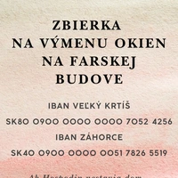 Zbierka na výmenu okien